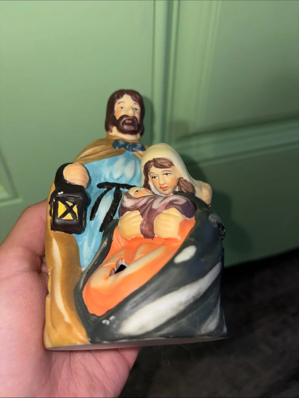 Christian Tea Light Holder - Joseph, Mary, & Jesus